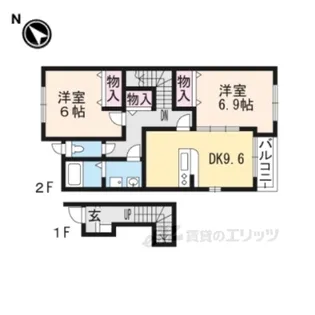 ブライトハウス瀬田A【2階】の間取り