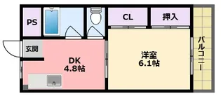 フタミハイツ【5階】の間取り