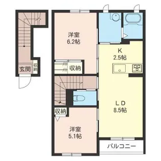 フィオーレカーサ【2階】の間取り