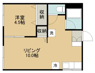 コーポ岸町【1階】の間取り