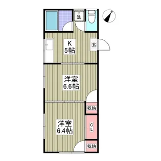 リブレス桐生堤町B【1階】の間取り