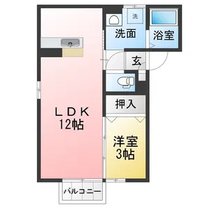プレステージ長町【2階】の間取り