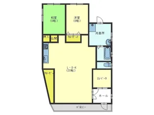 千林Rマンション【2階】の間取り