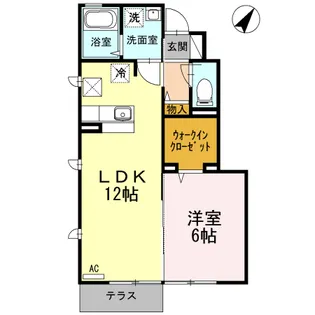 ソレアード B棟【1階】の間取り