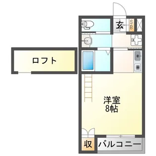 プルス新北野【3階】の間取り