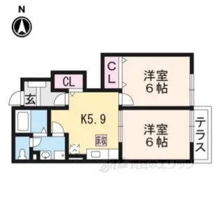 アプトソレアード【1階】の間取り