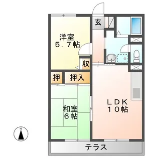 エルメゾンIII【1階】の間取り