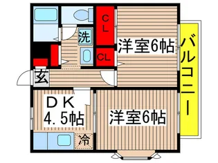 ウィングKAZU【2階】の間取り