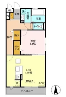 モンターニュ【1階】の間取り