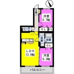 ポルタ フォルトゥーナ【4階】の間取り