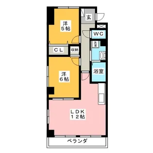 カサ・デ さわたり【1階】の間取り