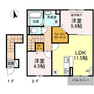 グランド ソレイユ【2階】の間取り