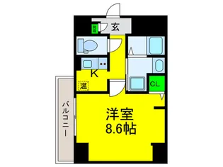 エヌエムキャトフヴァン【1階】の間取り