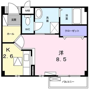 山之手 ハイツ【1階】の間取り