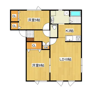 ブランフル2【2階】の間取り