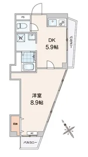 コーポラス鹿浜【3階】の間取り