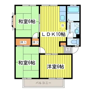サンビレッジ松島C【2階】の間取り