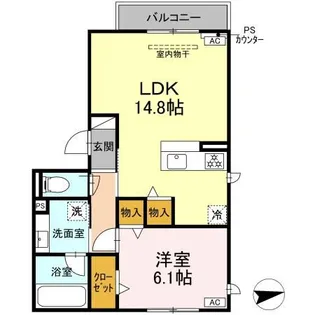 クレスト田神【2階】の間取り