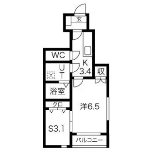 レジデンスAsaka【1階】の間取り