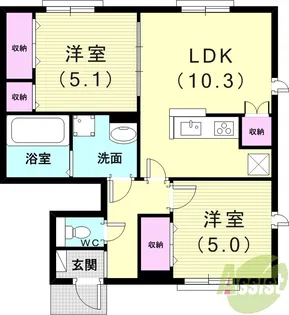 シェーンメーア【1階】の間取り