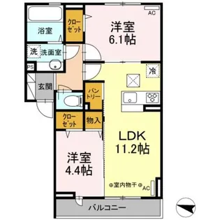 エリオント深見西二丁目【1階】の間取り