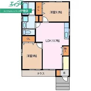 チサト【1階】の間取り