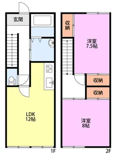 松波3丁目アパート D【1階】の間取り