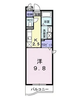 ランデュ-ル斉藤【2階】の間取り