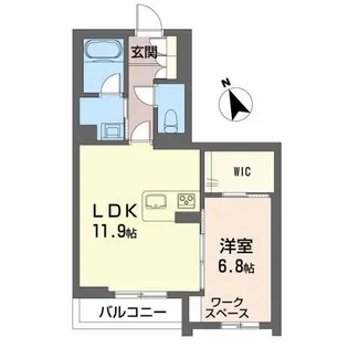 A Cloud Residence【3階】の間取り