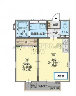 S Apt.蒲生四丁目【1階】の間取り