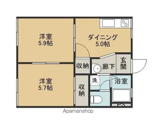 グリーンハイツ北口【1階】の間取り