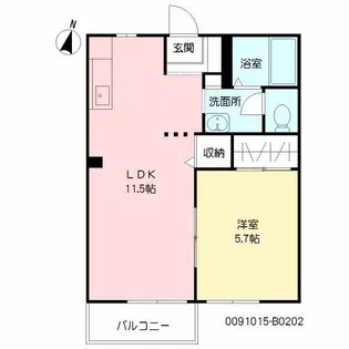 エトワール ♯ B棟【2階】の間取り