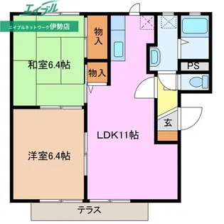 エルパティオ B【1階】の間取り