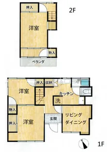 板橋区徳丸アパートの間取り