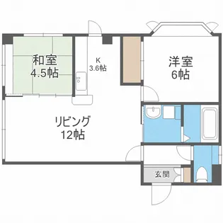クレストパレス元町【4階】の間取り