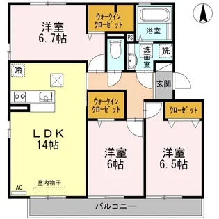 ウィルコート小郡給領町 A棟【1階】の間取り