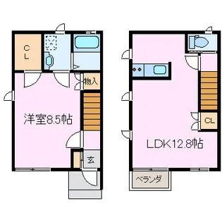 メゾネット長田【1階】の間取り