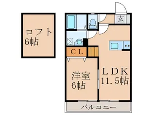 レミエ潤野E【2階】の間取り