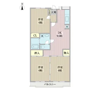 イトーピラ向ヶ丘弐番館【2階】の間取り