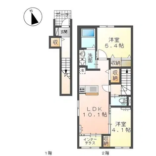 リアン鶴崎【2階】の間取り