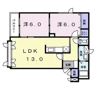 アーバンドエル【1階】の間取り
