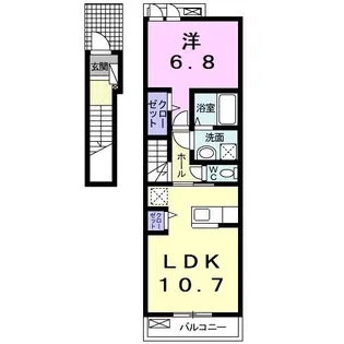 クレール【2階】の間取り