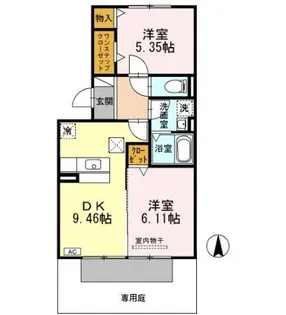 アイビス【1階】の間取り
