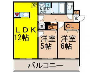 グランティ-ク松本通【2階】の間取り