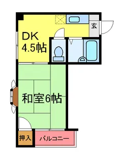 プレス・イン・フカザワ【1階】の間取り