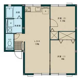 シティハイム アミーカA【1階】の間取り