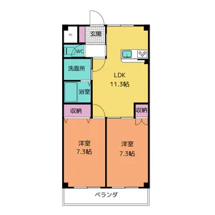 第2西垣マンション【2階】の間取り