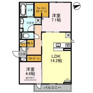 ラ・フォレ【2階】の間取り
