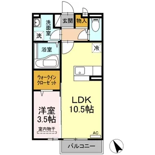 エストゥディオ栄【2階】の間取り