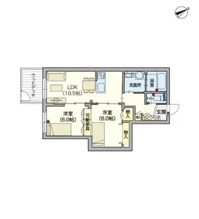 【シニア限定】カメリア赤塚【3階】の間取り